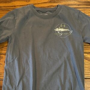 Under Armour Kids Charcoal Tee with Fish Graphic